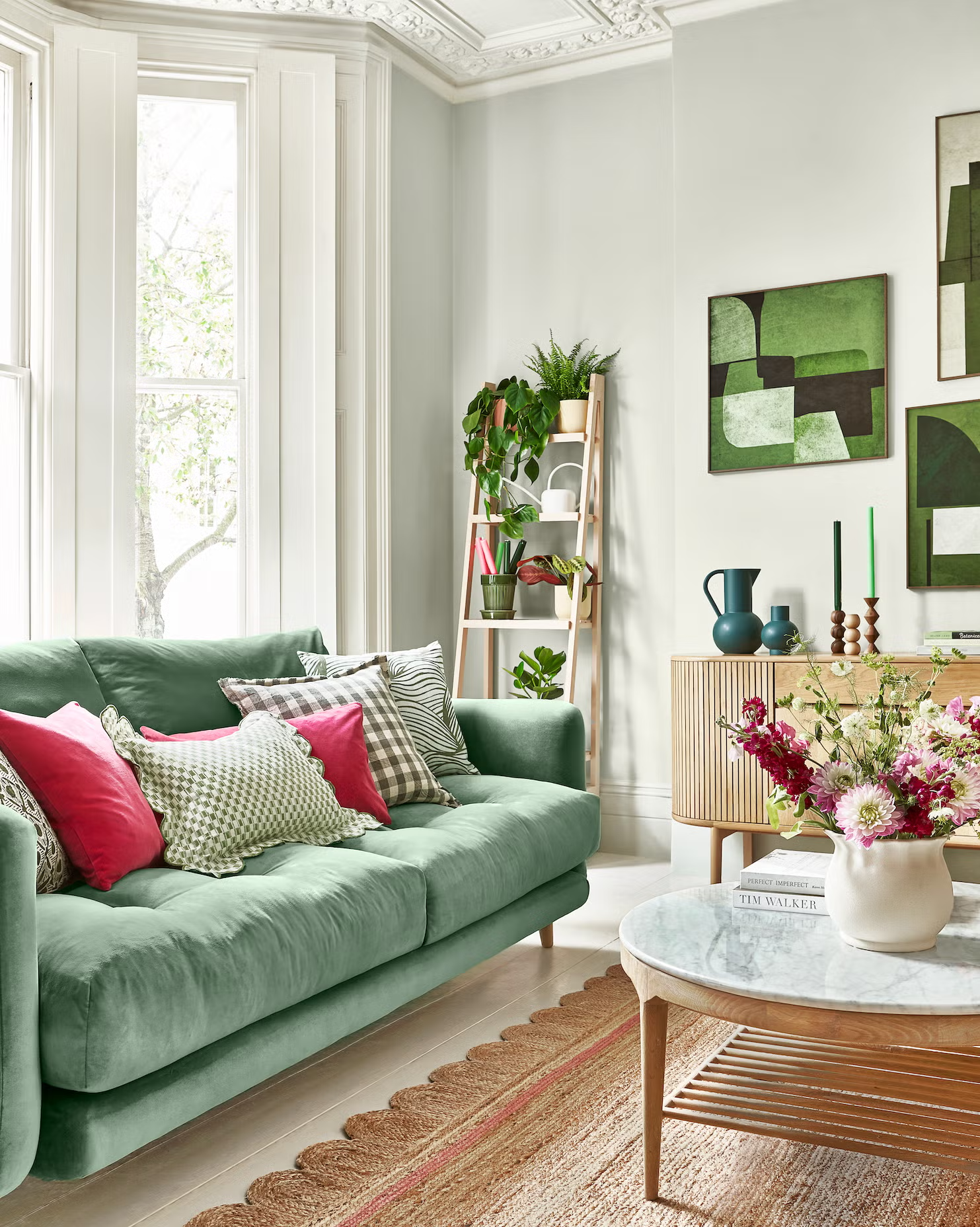 Greenery and Plants to Soften a Modern Space Modular Furniture Living Room Design Ideas