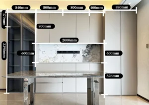 Kitchen wall cabinet dimensions in millimeters