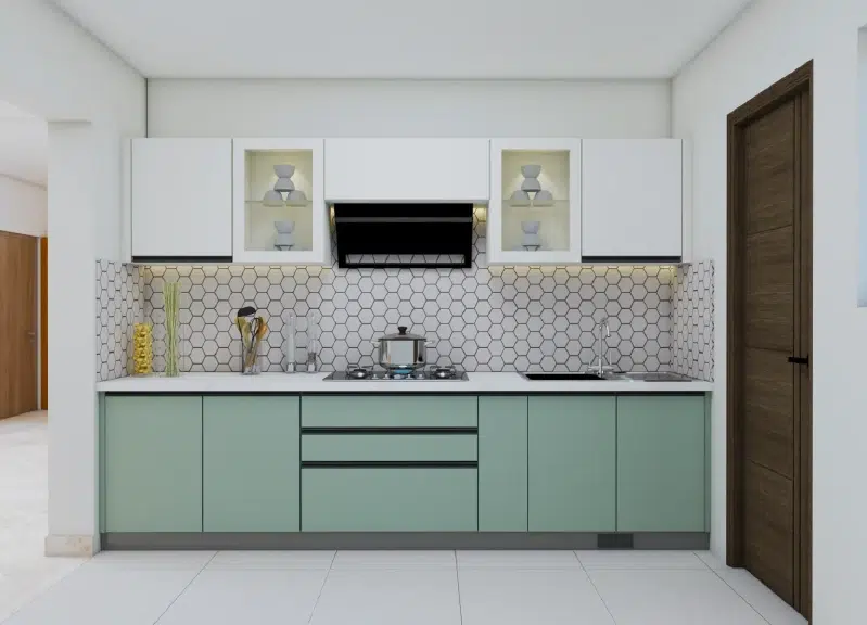 Straight Kitchen for Small Footprint : Studio Home, Modern Straight Kitchen Design Ideas