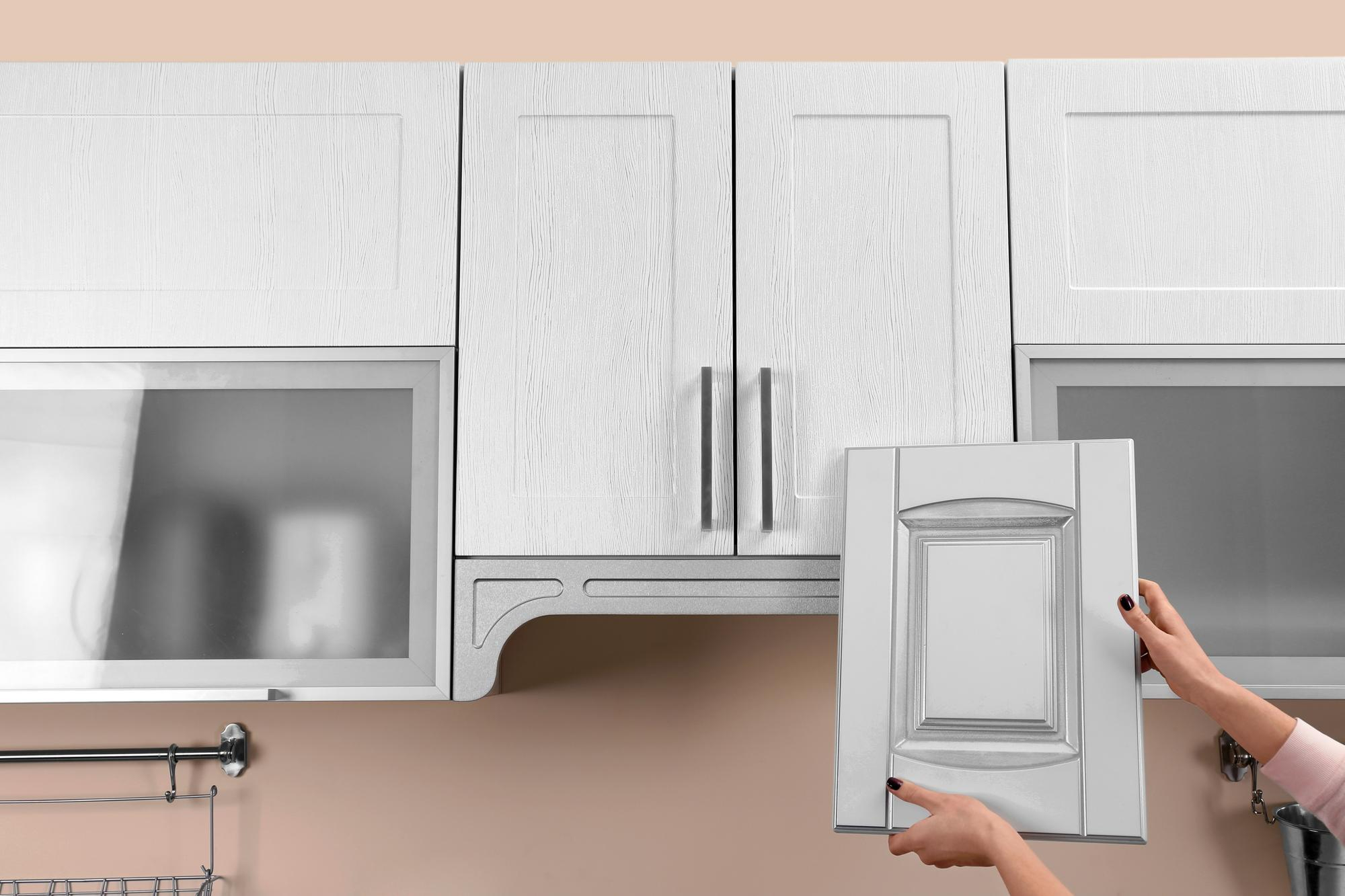 Inset kitchen cabinets with built in oven and clean lines Inset kitchen cabinets with built in oven and clean lines