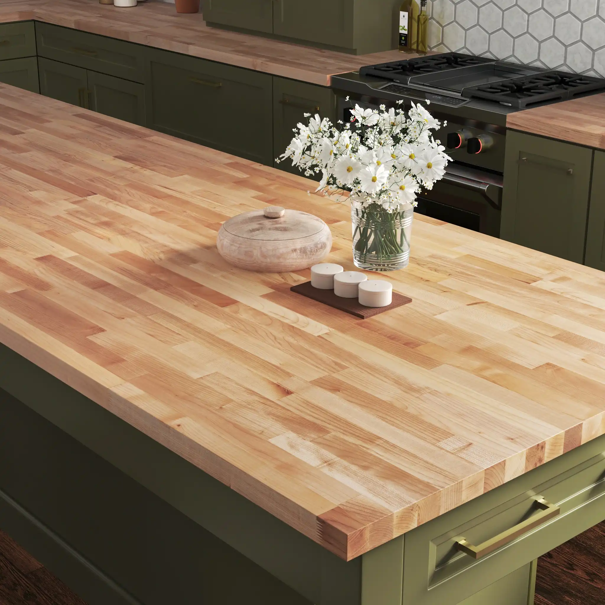 Maple Wood for Kitchen Countertops light clean look