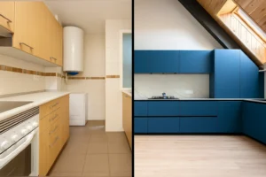Prefab versus custom kitchen cabinets comparison image