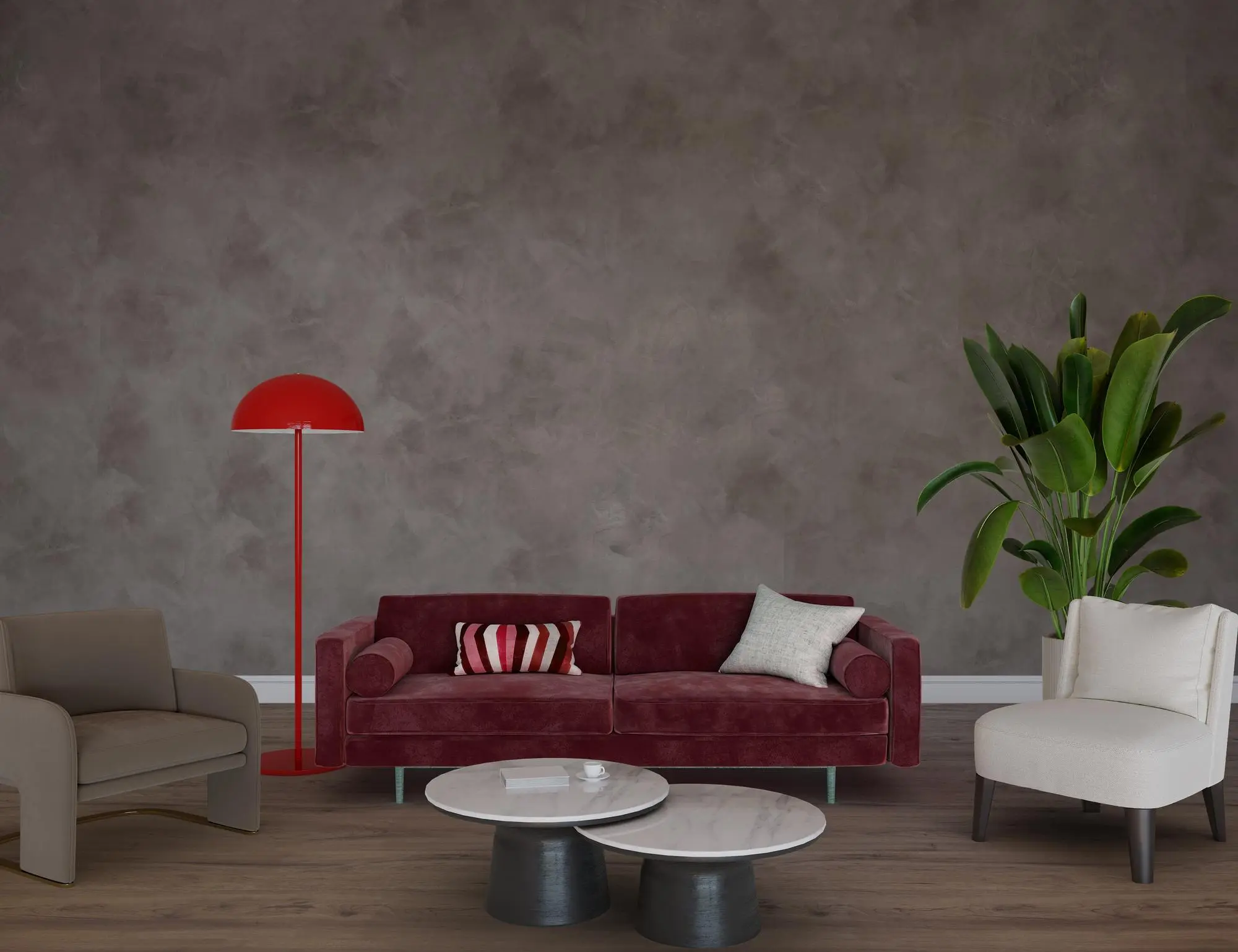 Deep Red Tones, Living Room Color Ideas