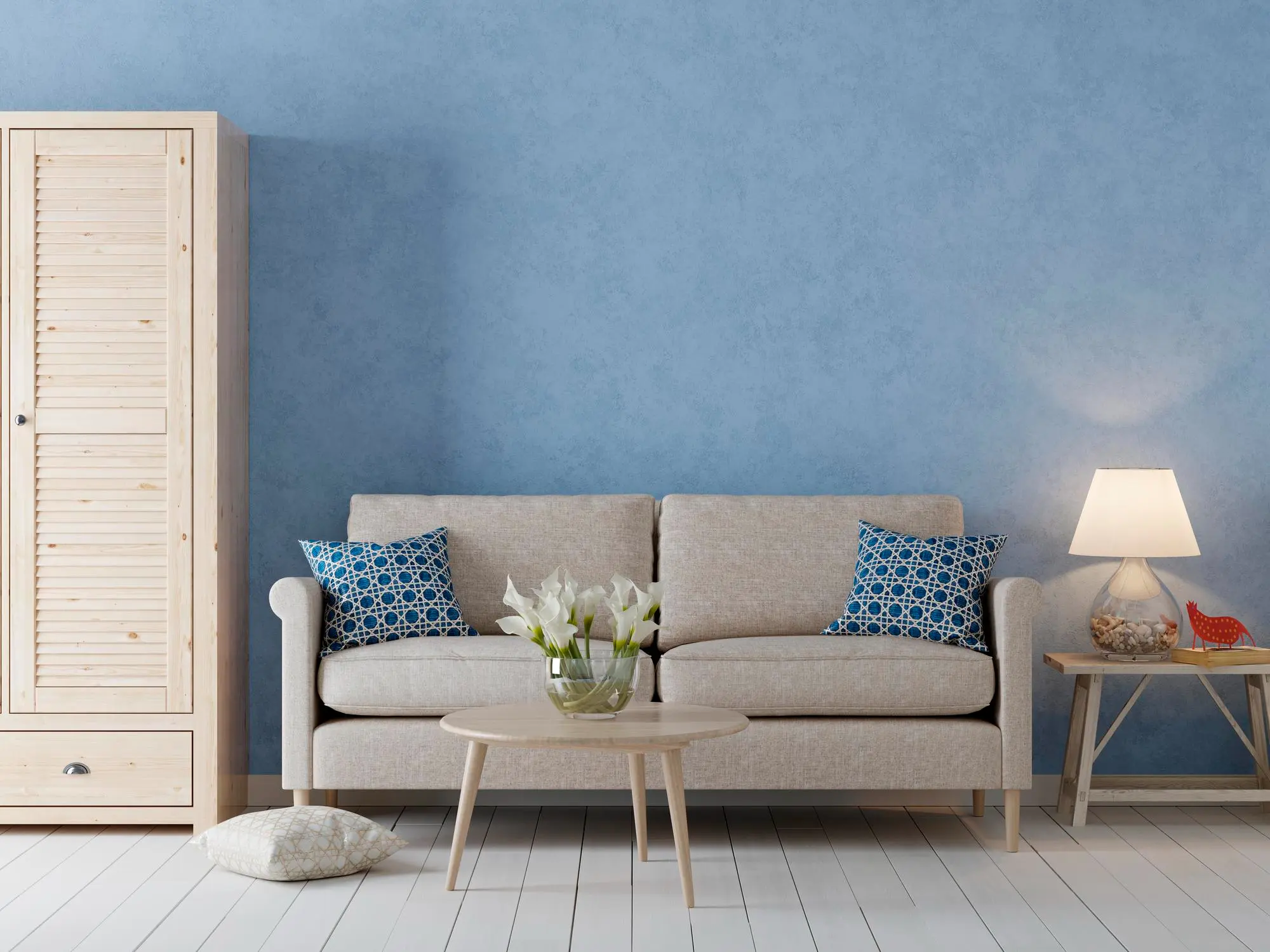 Dusty Blue, Living Room Color Ideas