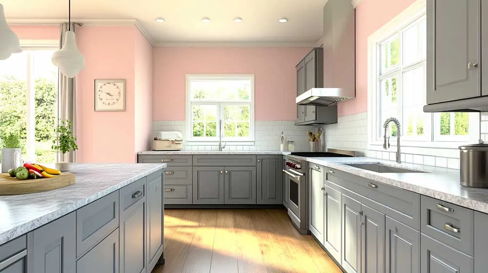 Blush Pink Wall Color, The Best Wall Color for Grey Kitchens Blush Pink Wall Color, The Best Wall Color for Grey Kitchens