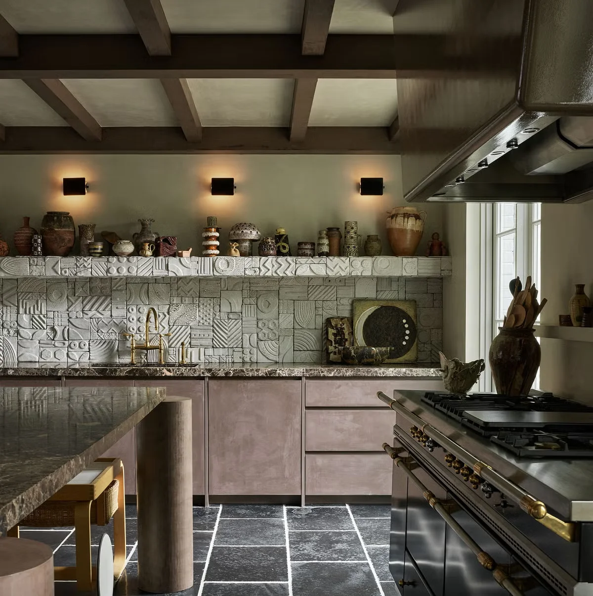 Bold Backsplash Feature Wall Galley Kitchen Design Ideas