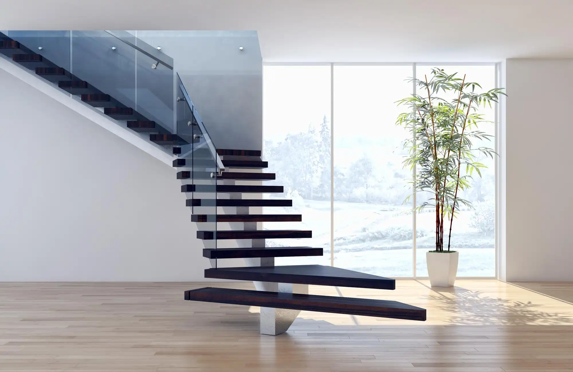 تصميم درج عائم، تصميم فيلا حديثة