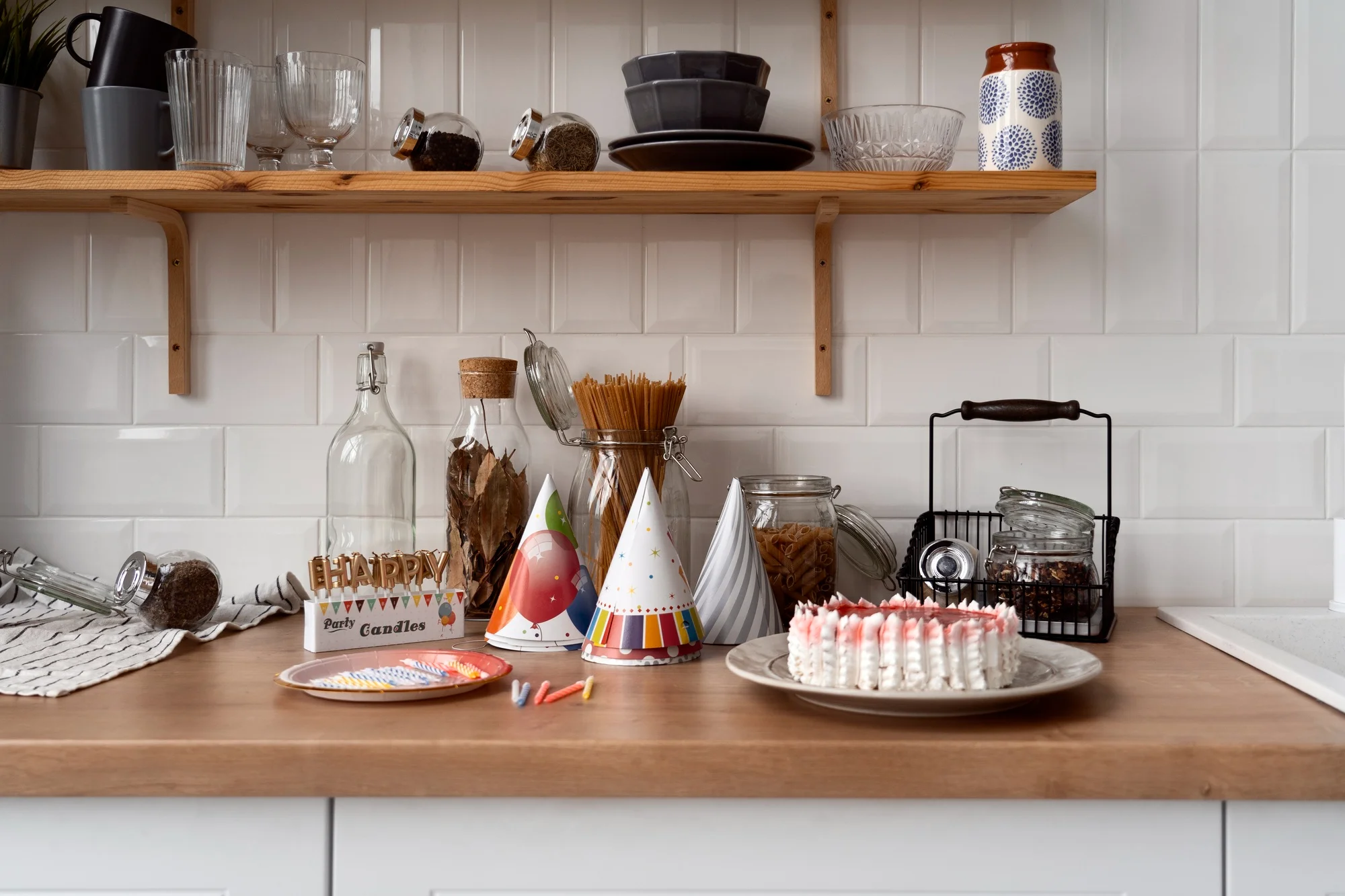 أفكار لتصميم المطابخ الصغيرة باستخدام الرفوف المفتوحة