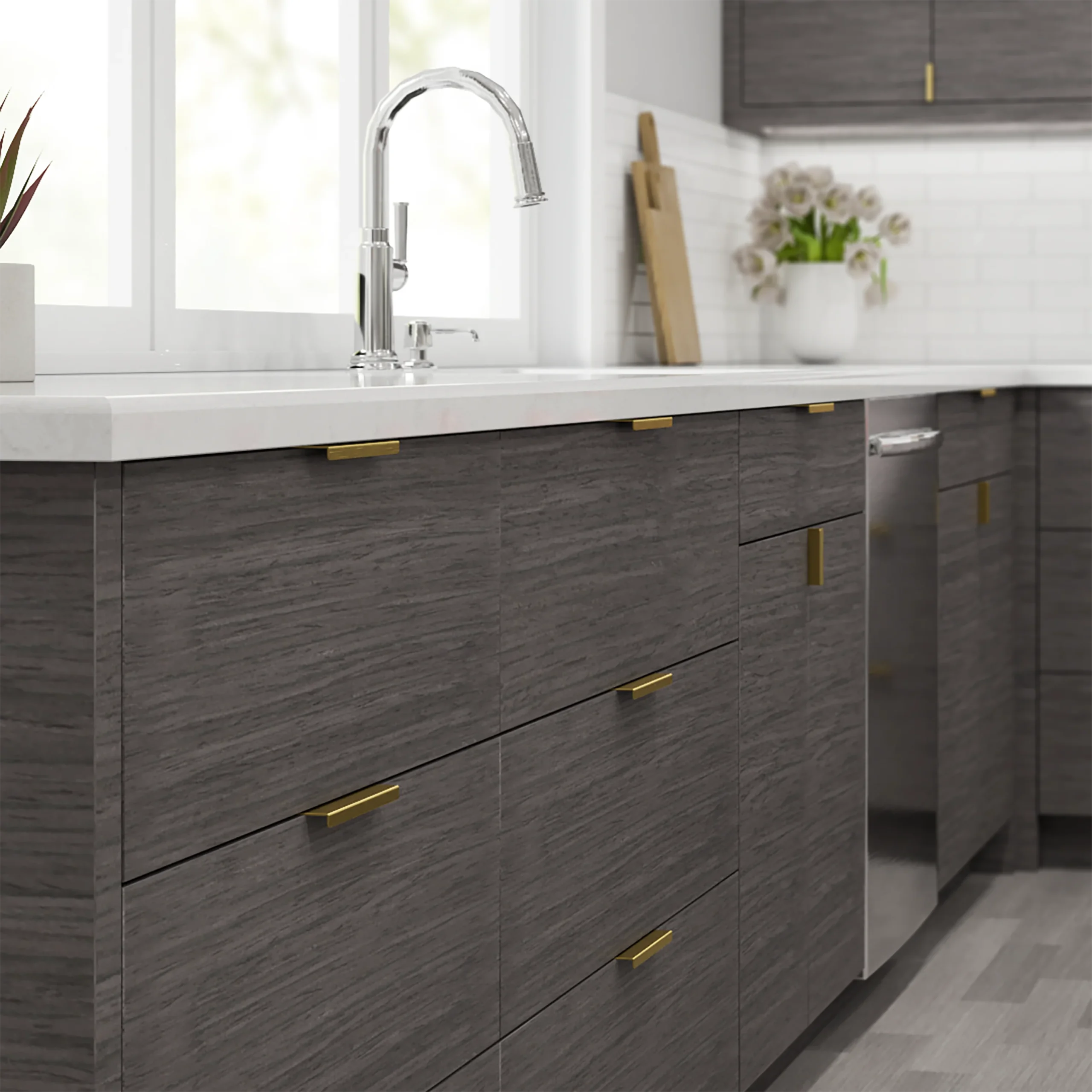 Slim Edge Pulls for Ultra Minimal Design, Kitchen Cabinet Hardware Ideas
