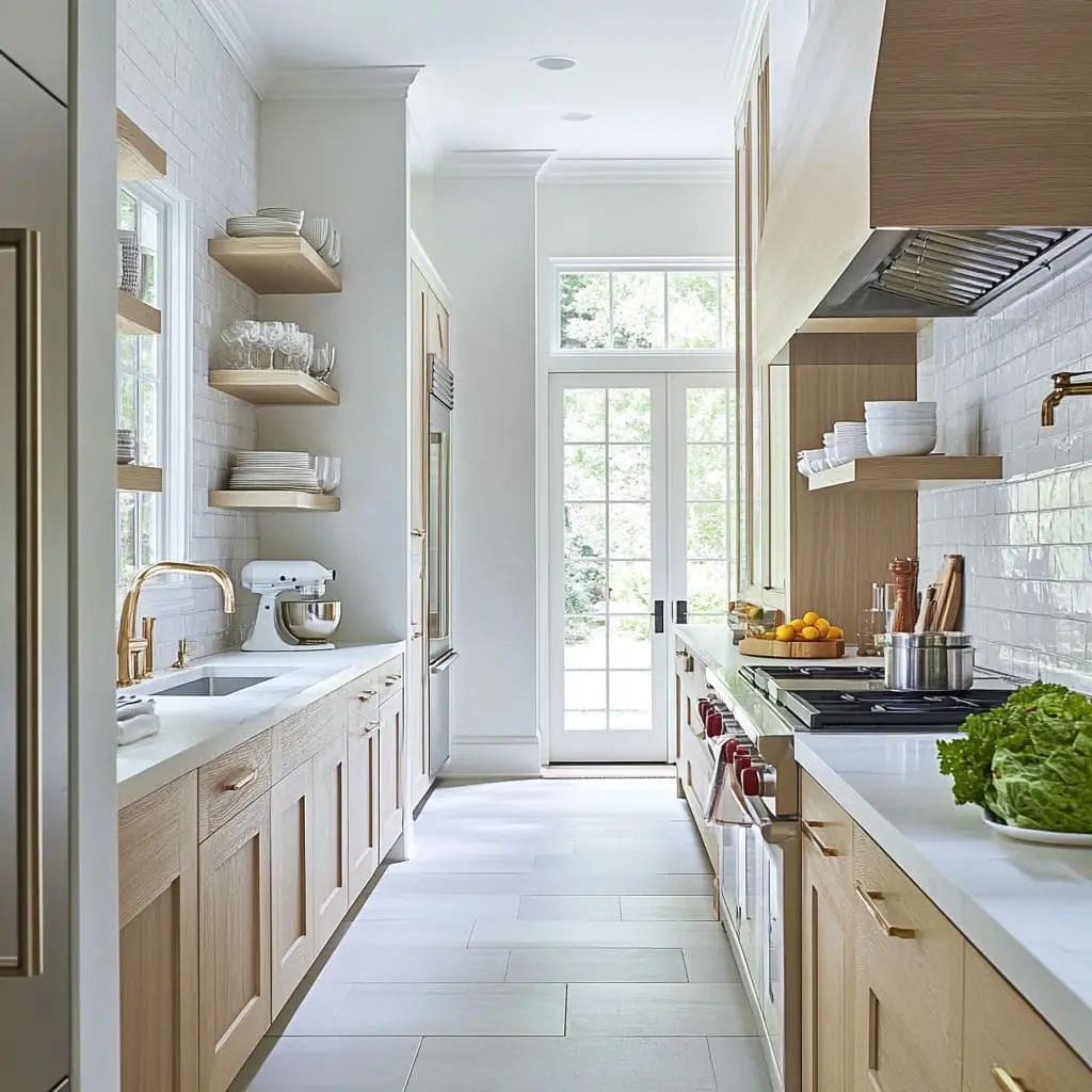 Window Focused Galley Kitchen, Galley Kitchen Design Ideas