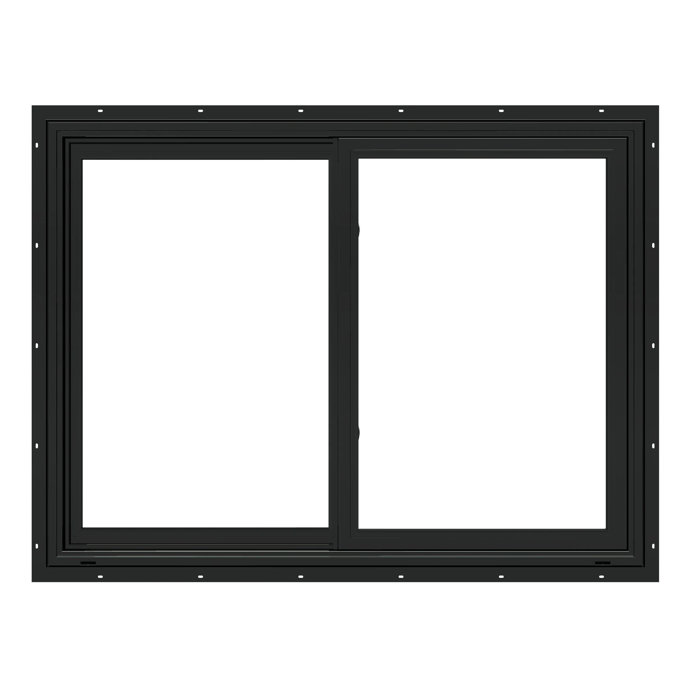 Black fiberglass sliding window frame for modern homes Black fiberglass sliding window frame for modern homes