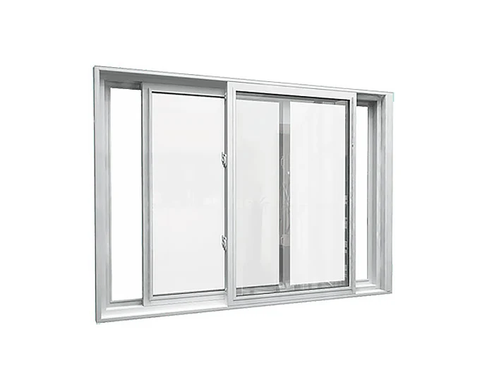 Double sliding window with two operable glass panels Double sliding window with two operable glass panels