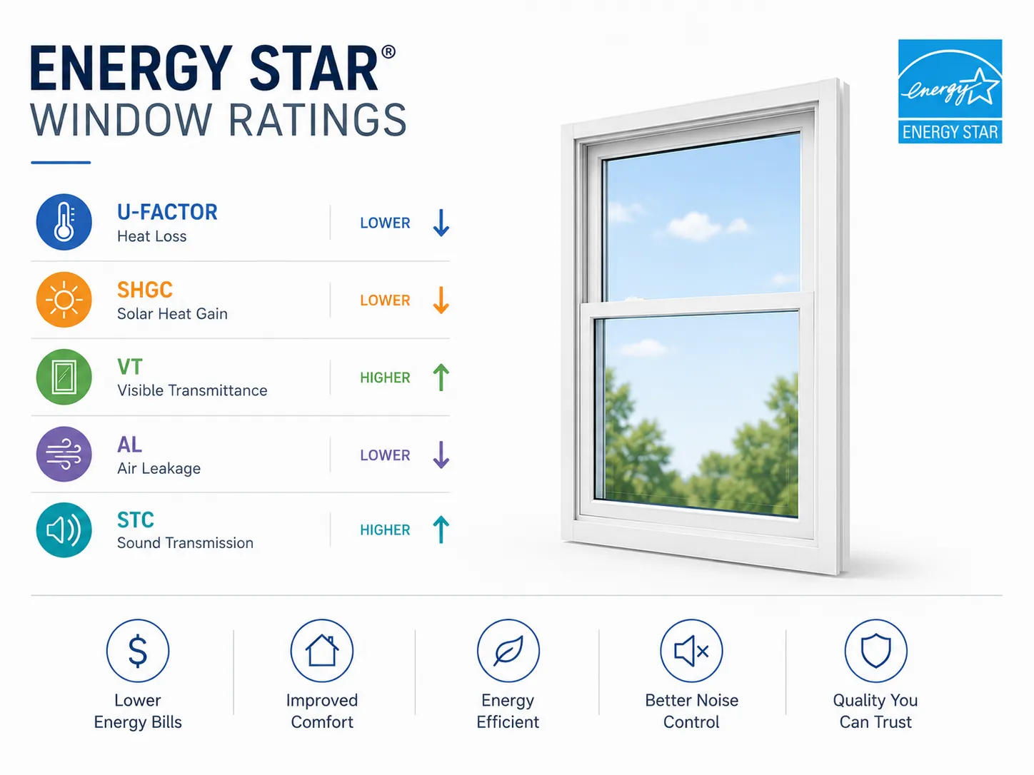 ENERGY STAR window ratings and performance metrics ENERGY STAR window ratings and performance metrics